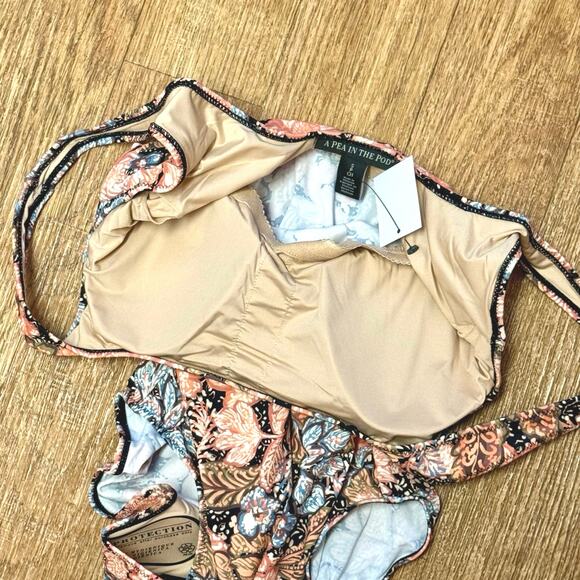 A Pea in the Pod Maternity Floral One-Piece Square Neckline Swimsuit Size Small - Picture 7 of 13